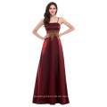 Grace Karin Frauen Stock Spaghetti Straps Satin Lange schwarze Abendkleid CL4974-1 #